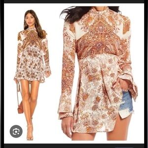 Free People Boho Tunic Women’s S Keyhole Open Back